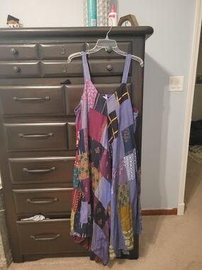 Advanced Apparels Jumpsuit Patchwork Boho Free Size NWOT